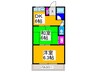 マンション源 2DKの間取り