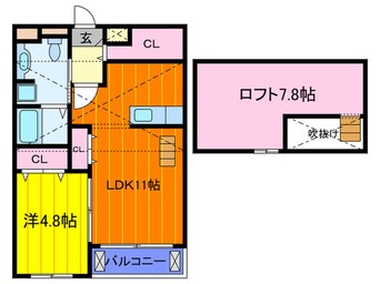 間取図 クラウディアｉｎ御領