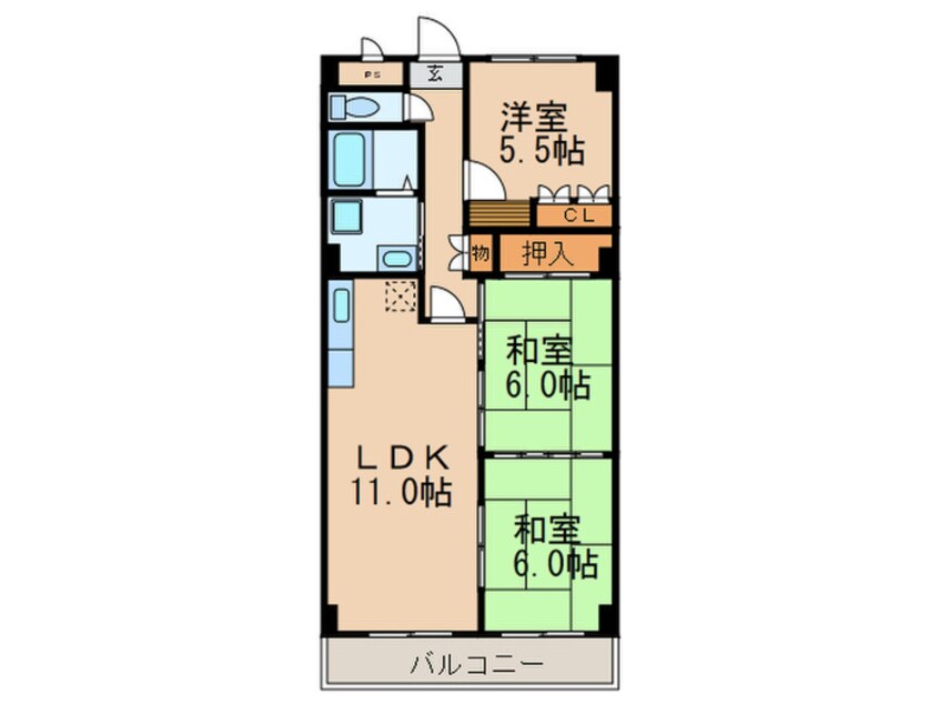 間取図 サニーライフ緑地