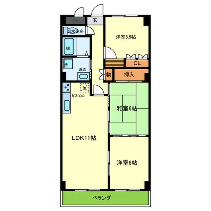 間取り図 サニーライフ緑地