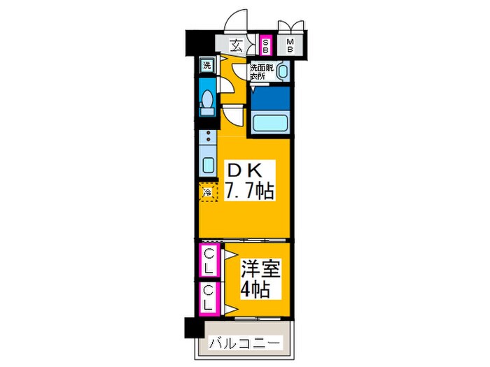 間取り図 グランカーサ難波元町