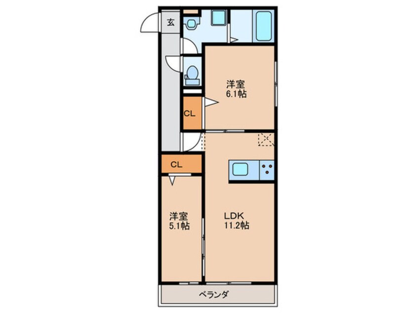 間取図 crest明石