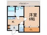 パインコート曽根東町 1Kの間取り