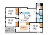 グリ－ンヒル下鴨本通 3LDKの間取り