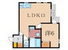 グリ－ンヒル下鴨本通 1LDKの間取り