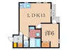 グリ－ンヒル下鴨本通 1LDKの間取り