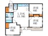 グリ－ンヒル下鴨本通 3LDKの間取り