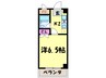 メゾン伊藤 1Kの間取り