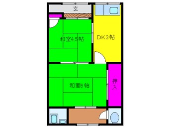 間取図 中アパ－ト