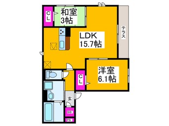 間取図 Clashist　UMEKITA