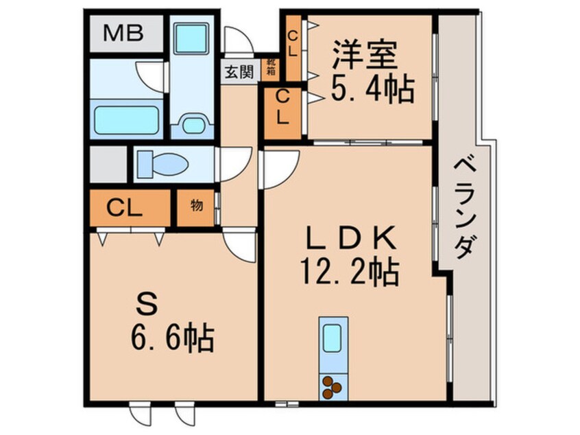 間取図 サン・ピース阿倍野