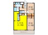 グランルクレ新大阪 2LDKの間取り