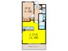 グランルクレ新大阪 1LDKの間取り
