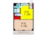 コーポ岸部 1DKの間取り