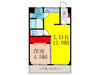 間取図 コーポ岸部