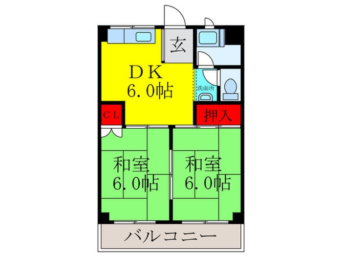 間取り図 コーポ岸部
