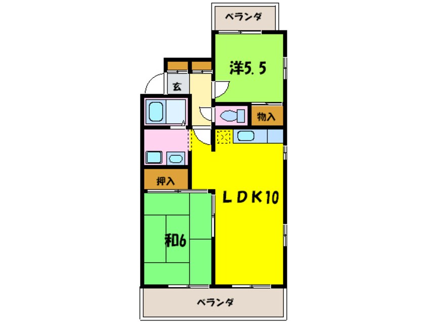 間取図 ボナ－ル島田