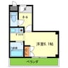 アベニュー曙 1Kの間取り