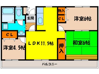 間取図 クレ－ル豊中　曽根