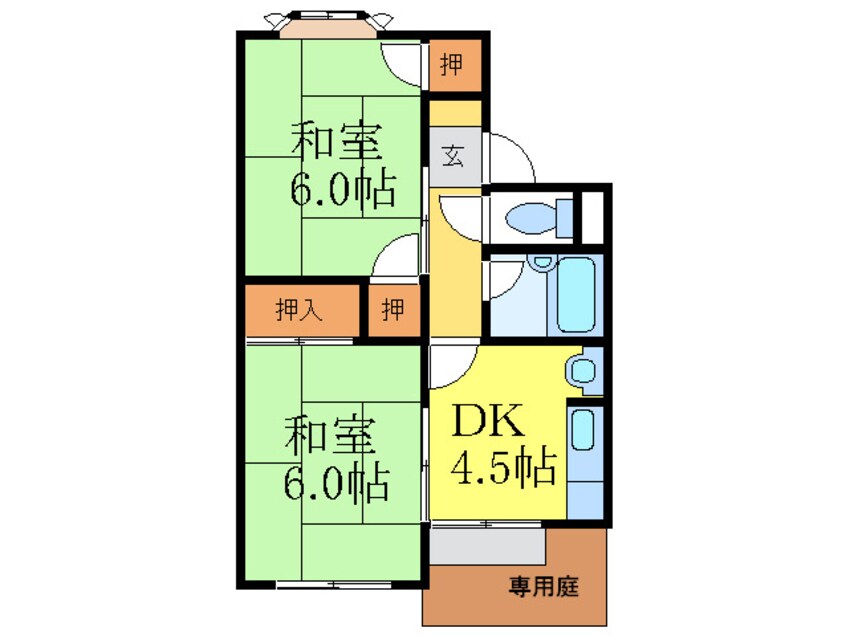 間取図 サウスハイツ