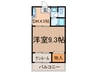 エトワールＸIA 1DKの間取り