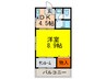 エトワールＸIA 1DKの間取り