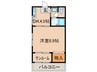 エトワールＸIA 1DKの間取り