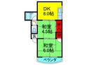 香里北ハイツの間取図