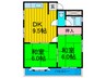 サンコーポ香里 2DKの間取り