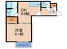 ルミエール 1DKの間取り