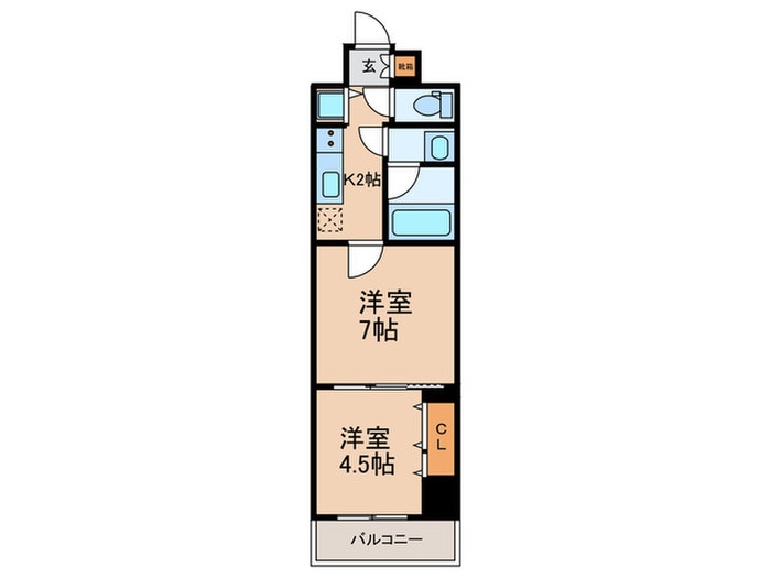 間取り図 スプランディッド上本町WESTⅡ
