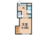 資生ハイツ 1Kの間取り