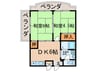 ルシェール住吉 2DKの間取り