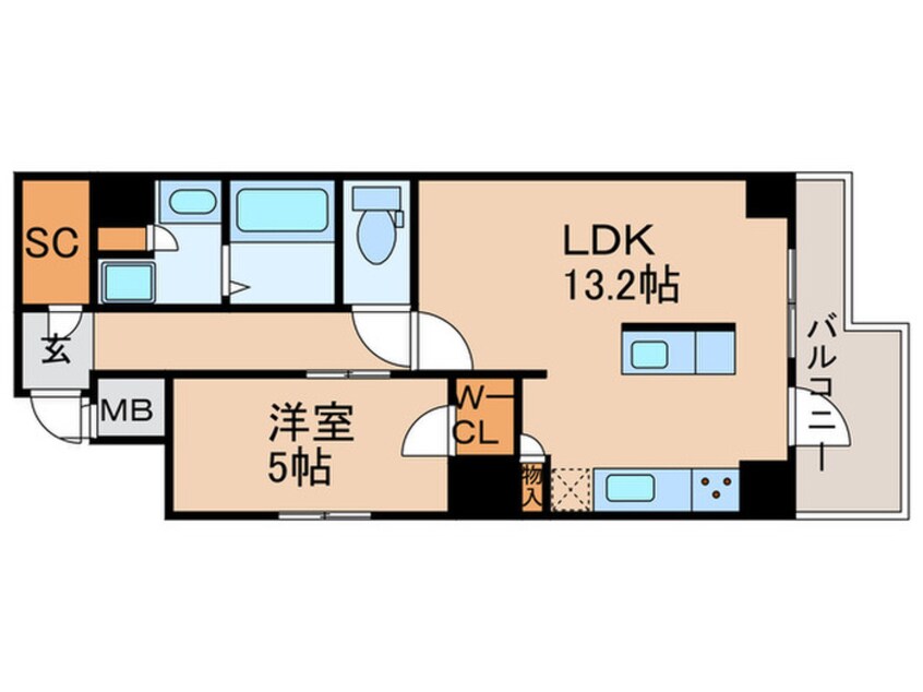 間取図 リンクハウス心斎橋