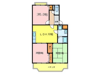 間取図 ﾊｲﾂ中村１ＳＴ