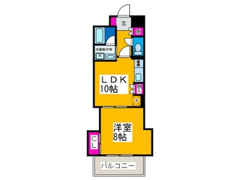 間取図 マスタ－ズレジデンス道頓堀１