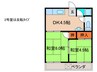 箕面サウスハイツ 2DKの間取り