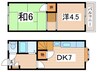 川上マンション 2DKの間取り