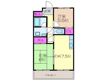 間取図 ホリディコ－ト加美