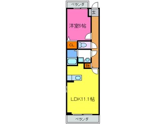 間取図 コ－ジ－キャトルズ仲蔵