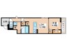 D-residence安立 1LDKの間取り