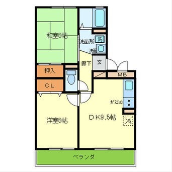 間取図 ピーチハイツ上町