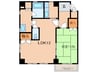 プレシード 1LDKの間取り