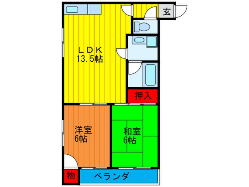 間取図 ロ－タリ－マンション大日