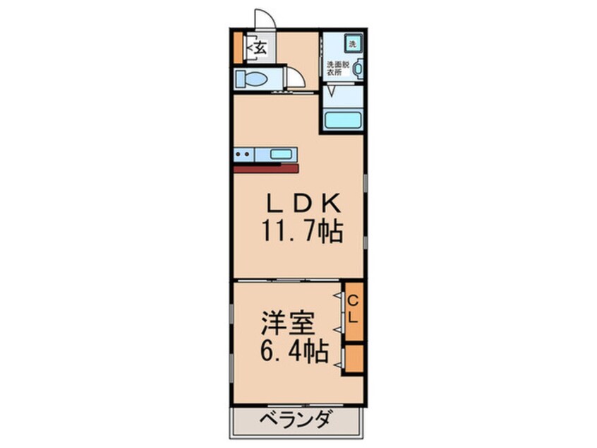 間取図 メゾン・デュ・ボヌール天王寺南