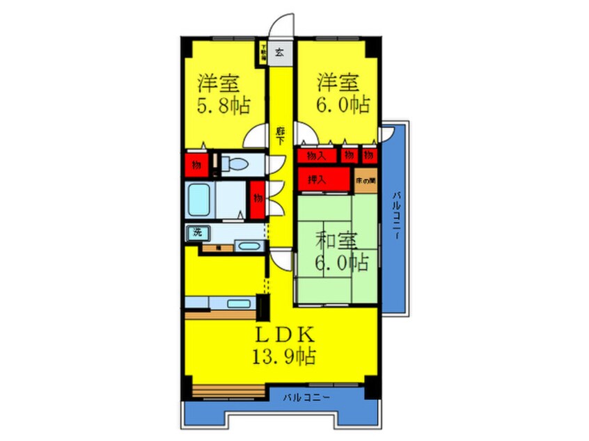 間取図 淀川ﾊﾟｽﾄﾗﾙｺｰﾄ
