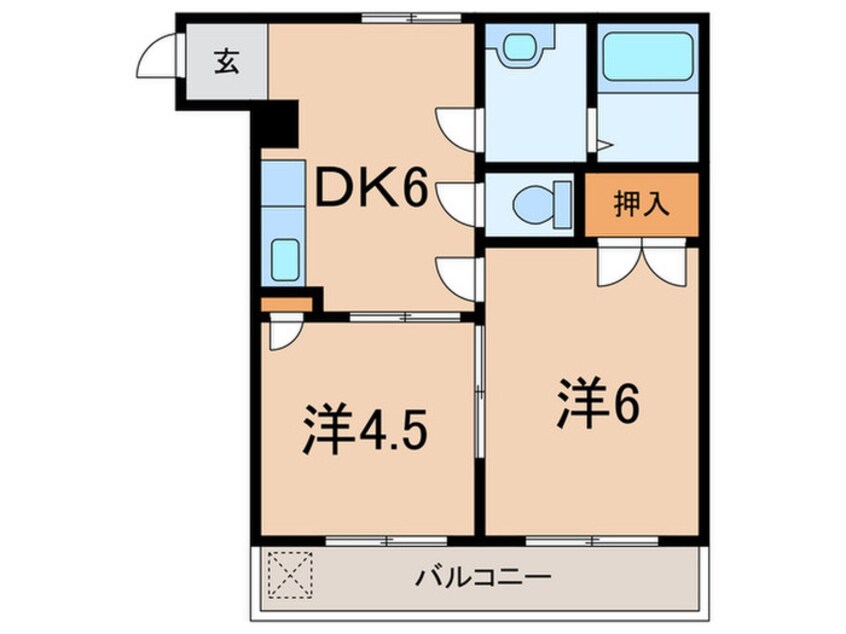 間取図 サングレイ西鈴