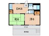 サングレイ西鈴 2DKの間取り