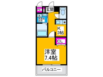 間取図 フォンテ－ヌ上野芝