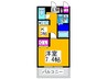フォンテ－ヌ上野芝 1Kの間取り